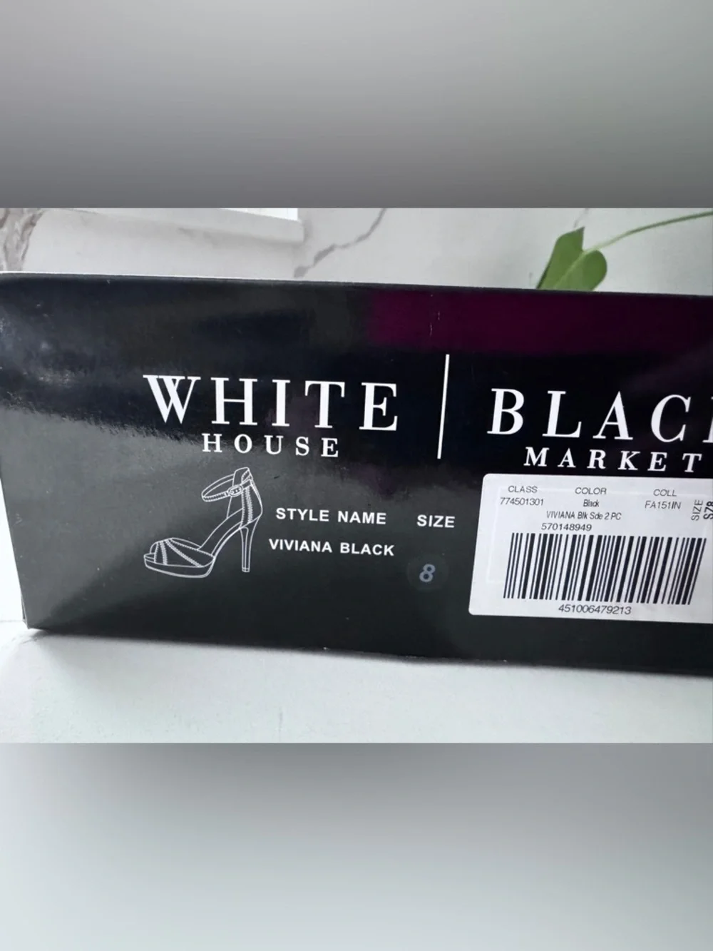 White House Black Market Viviana Black Size 8 Heels - Picture 3 of 10